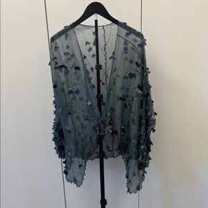 Elegant Sheer Floral Scarf